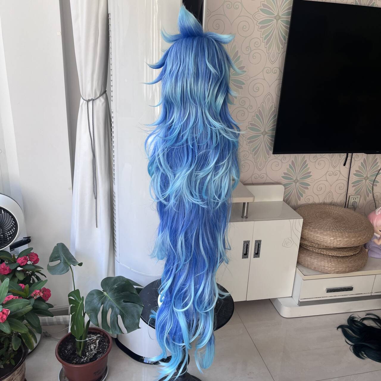 [Styled Wig]Idia Cosplay Wig A - Anime Cosplay Blue Hair 评论和价格