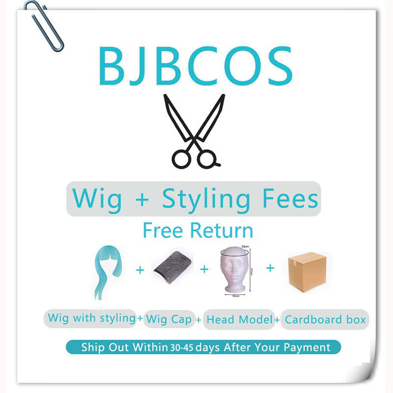 [Styled Wig]Minetsuki Ritsu Co - Anime Cosplay Blue Hair 评论和价格