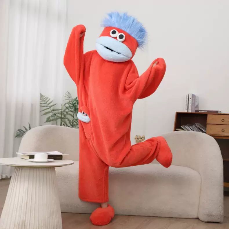 Cute Cartoon Big Mouth Monster - Anime Cosplay Couple 评论和价格