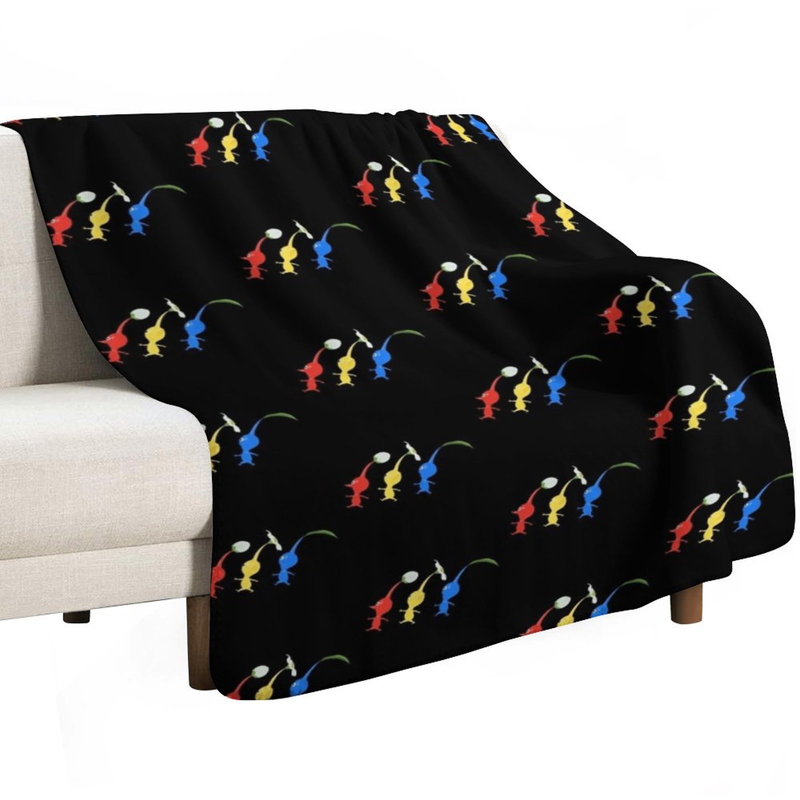 3 Pikmin Running Throw Blanket - Anime Cosplay Idea 评论和价格